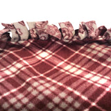 Crate / Stroller Blanket : Burgundy & Gray - LEAGUE OF CRAFTY CANINES