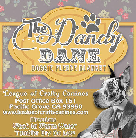 Blanket : Blue & Green Dots & Flowers (For Dogs & People!) - LEAGUE OF CRAFTY CANINES