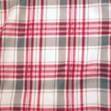 Reversible, 2-Sided Fleece Stroller/Crate Dog Blanket : Gray, w. Dogs and Red Plaid back  26" x 26" - LEAGUE OF CRAFTY CANINES
