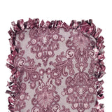 Reversible, 2-Sided Fleece Stroller/Crate Dog Blanket : Burgundy + Gray, Paisley w. matching Plaid back 24" x 28" - LEAGUE OF CRAFTY CANINES