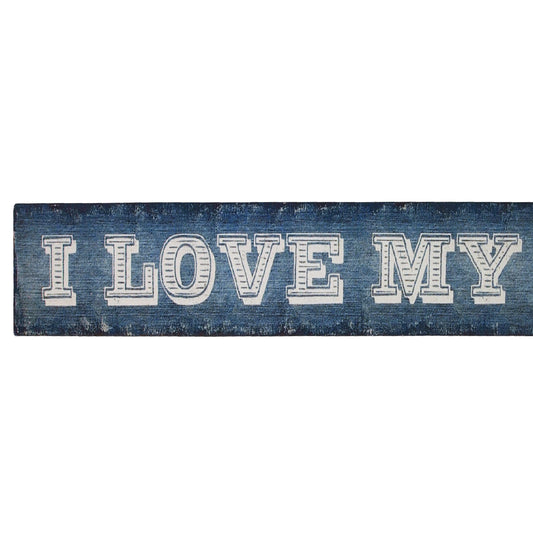 Signage : "I Love My Dog" - Dog Art - (18" x 2" x 1" wood sign) - LEAGUE OF CRAFTY CANINES