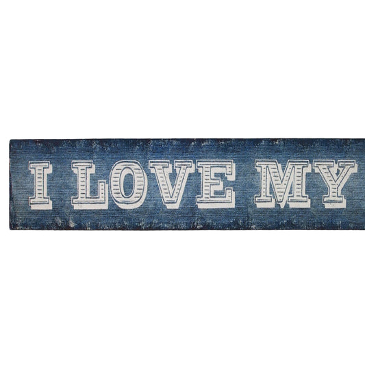 Signage : "I Love My Dog" - Dog Art - (18" x 2" x 1" wood sign) - LEAGUE OF CRAFTY CANINES