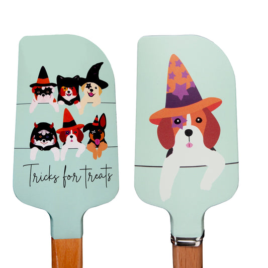 Halloween Dogs Spatula Set - Tricks For Treats - with Metric Conversion Chart - LEAGUE OF CRAFTY CANINES