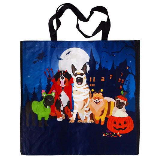 Reusable Eco Friendly Shopping/Gift Bag - Halloween Dogs in Costumes - LEAGUE OF CRAFTY CANINES