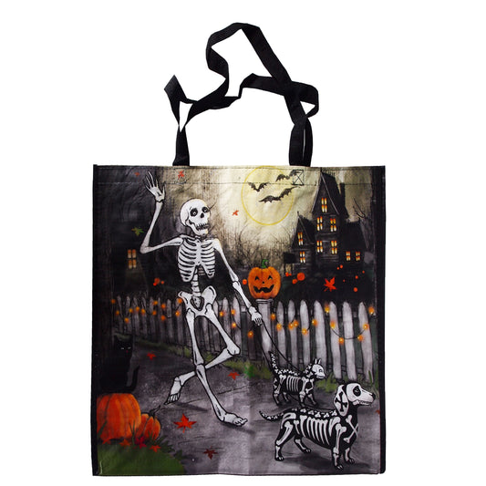 Reusable Eco Friendly Shopping / Gift Bag - Strolling Skeletons