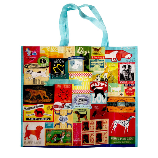 Reusable Eco Friendly Shopping/Gift Bag - Vintage Dog Food Labels - LEAGUE OF CRAFTY CANINES
