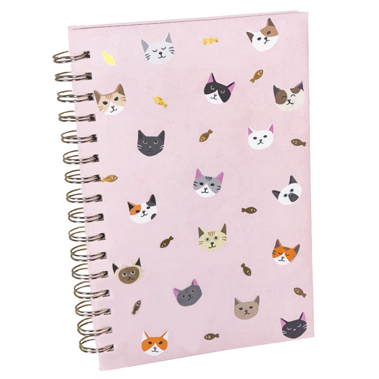 OCS Designs - Cat Spiral Notebook - Feline Good - 160 Pages - cats kittens - LEAGUE OF CRAFTY CANINES