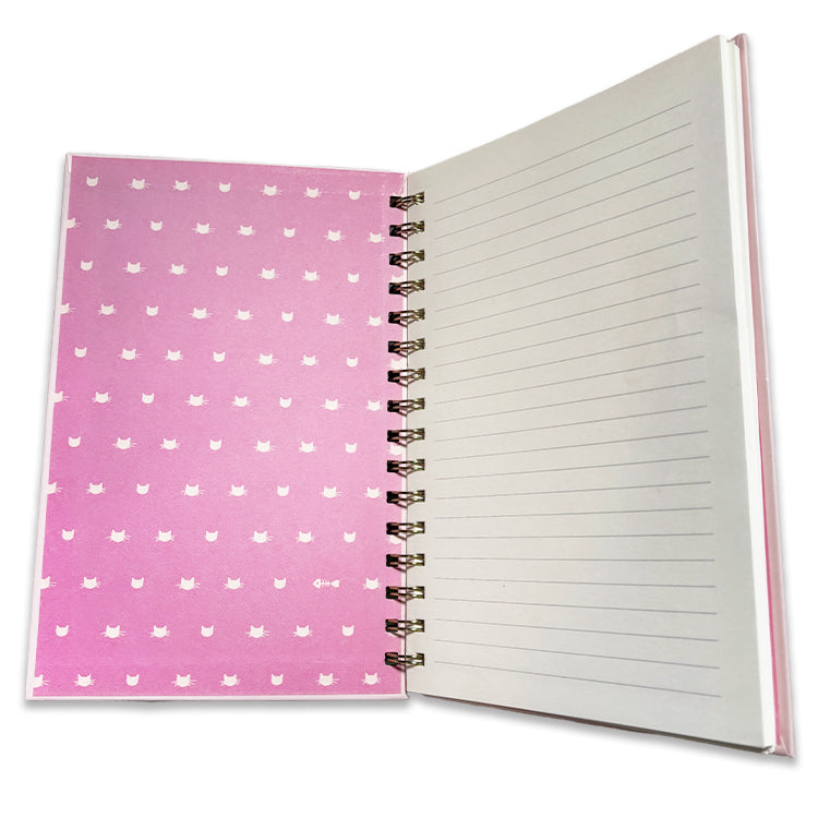 OCS Designs - Cat Spiral Notebook - Feline Good - 160 Pages - cats kittens - LEAGUE OF CRAFTY CANINES
