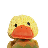 Easter Dog Toys : Jumbo Waffle Knit Yellow Duckling & Egg Plush Playthings