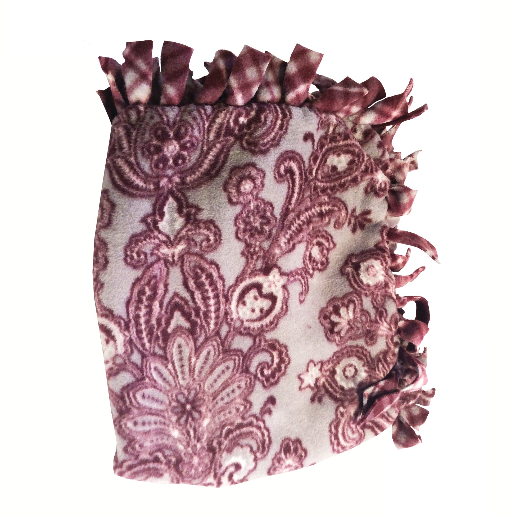 Crate / Stroller Blanket : Burgundy & Gray - LEAGUE OF CRAFTY CANINES