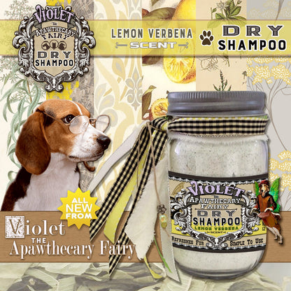 Violet the Apawthecary Fairy : (Lemon Verbena-Scented) Dry Shampoo For Dogs ! - LEAGUE OF CRAFTY CANINES