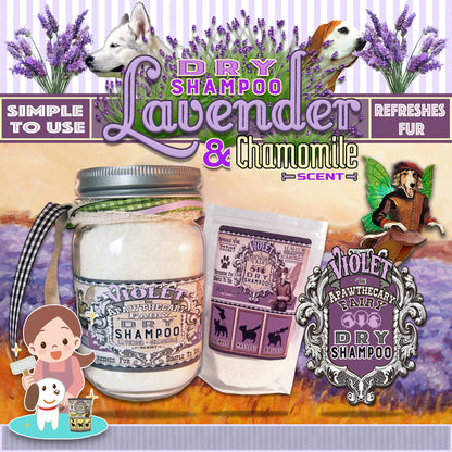 Violet the Apawthecary Fairy : (Lavender-Scented) Dry Shampoo For Dogs! - LEAGUE OF CRAFTY CANINES