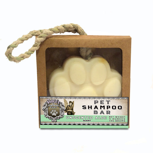 Pet Shampoo Bar : Unscented Aloe scent (High Quality, All Natural Ingredients) Dog Soap - LEAGUE OF CRAFTY CANINES