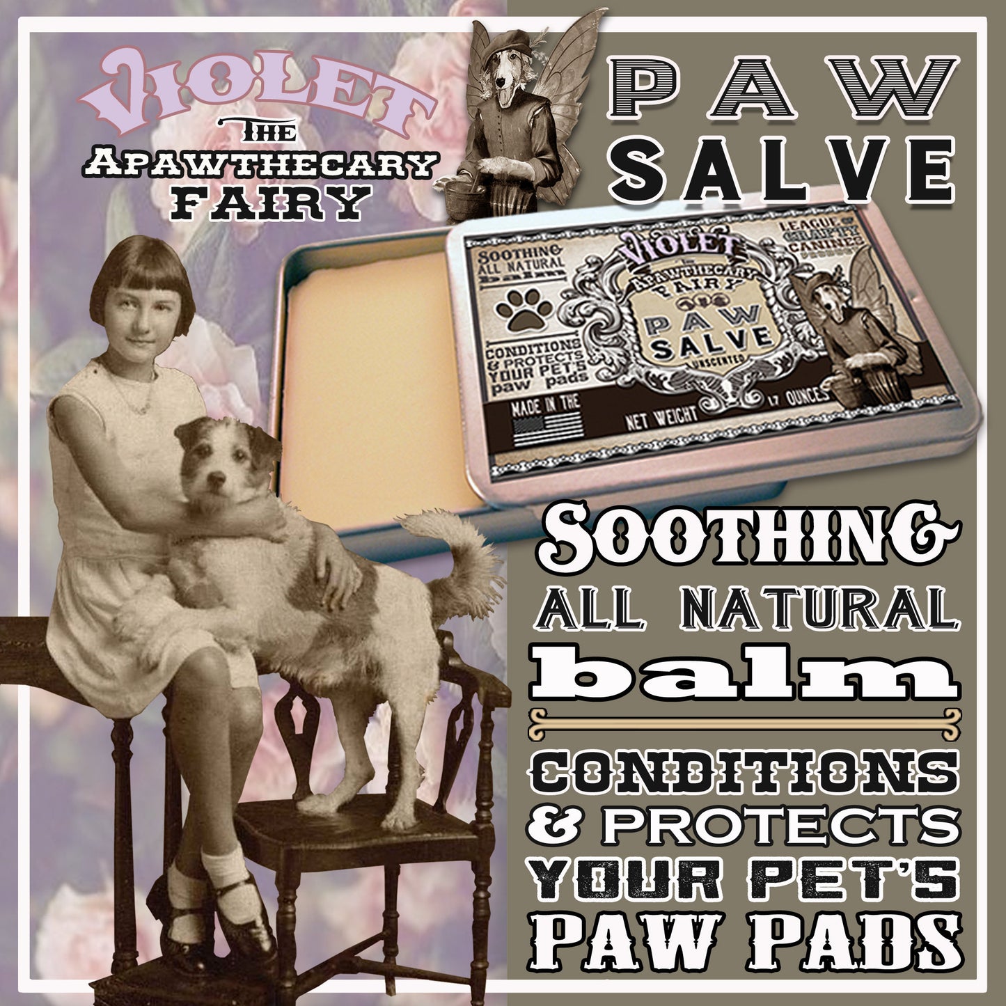 Violet the Apawthecary Fairy : Paw Salve  (A Soothing and Healing Balm For Your Dogs Paws) - LEAGUE OF CRAFTY CANINES