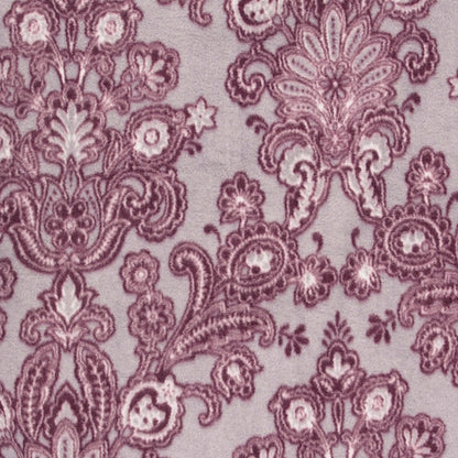 Reversible, 2-Sided Fleece Stroller/Crate Dog Blanket : Burgundy + Gray, Paisley w. matching Plaid back 24" x 28" - LEAGUE OF CRAFTY CANINES