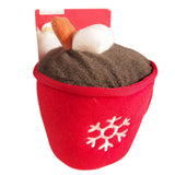 Hot Cocoa Mug - Holiday Themed Dog Toy - christmas plush with squeaker - LEAGUE OF CRAFTY CANINES