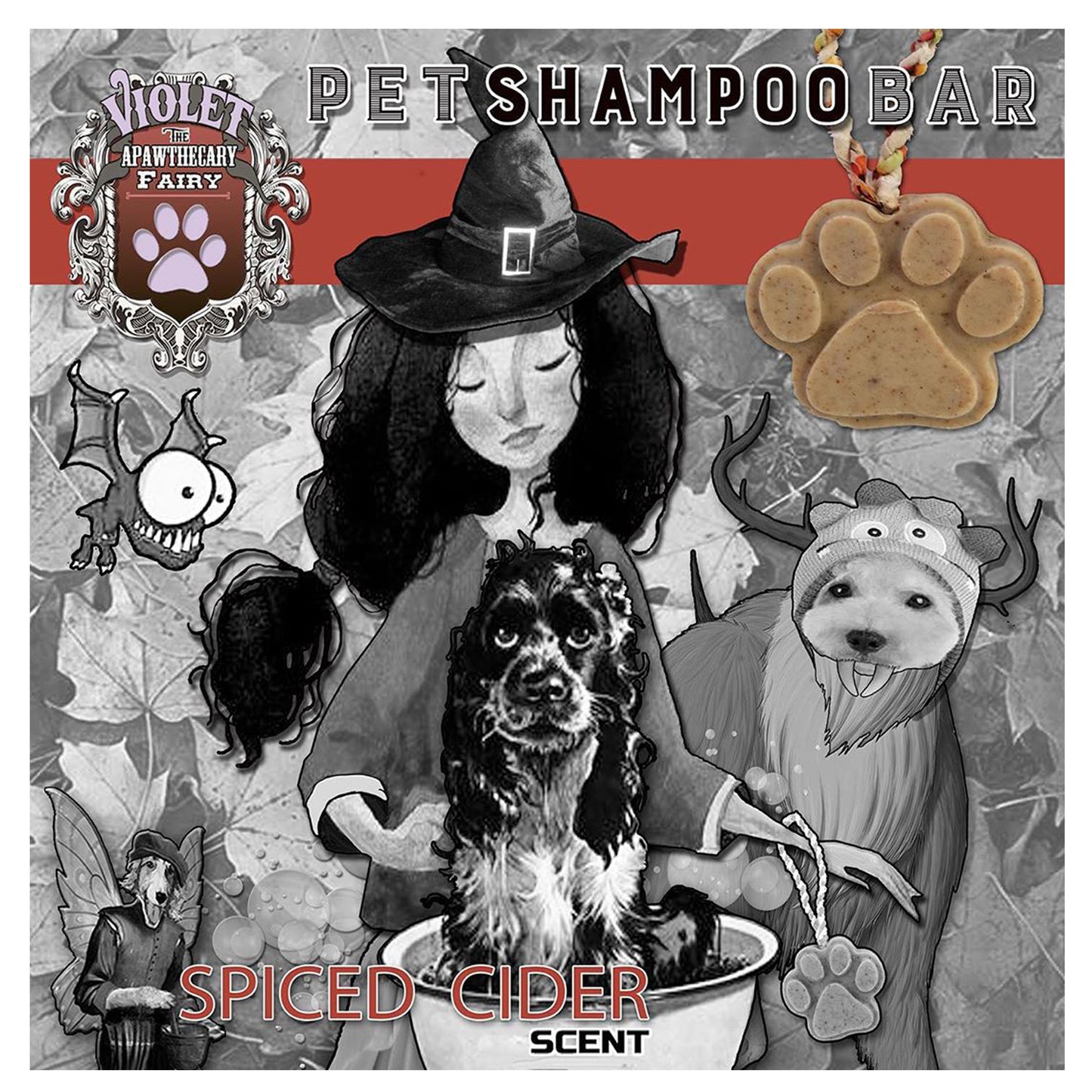 Pet Shampoo Bar : Spiced Cider scent (High Quality, All Natural Ingredients) Dog Soap - LEAGUE OF CRAFTY CANINES