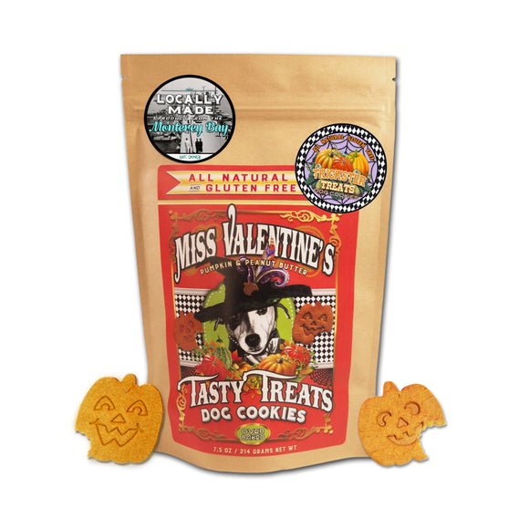 Trickster Treats  Pumpkin & Peanut Butter - All Natural, Gluten Free Dog Cookies - LEAGUE OF CRAFTY CANINES