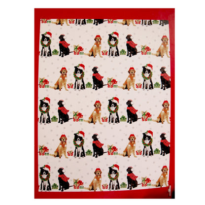 Fern Hill Blanket : Dogs with Gifts Christmas Throw - 50 x 60 - reversible