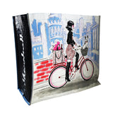Reusable Eco Friendly Shopping/Gift Bag - Girl, Bike and Dog - LEAGUE OF CRAFTY CANINES