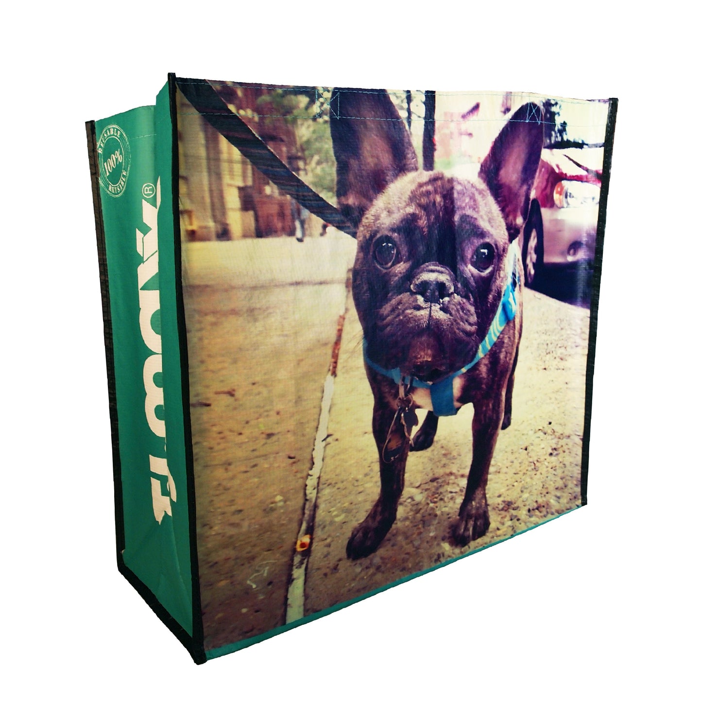 Reusable Eco Friendly Shopping/Gift Bag - French Bull Terrier Portrait
