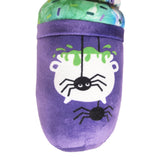 Halloween Dog Toy : Witches' Brew  - Purple + Green Plush Coffee Toy - LEAGUE OF CRAFTY CANINES