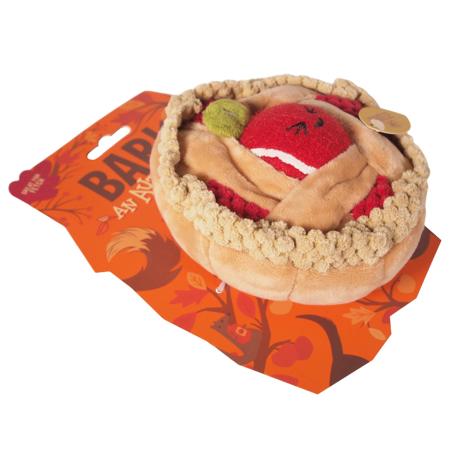 Stuffed Apple Pie Dog Toy - Thanksgiving/Fall Fun! - 2 Toys in 1