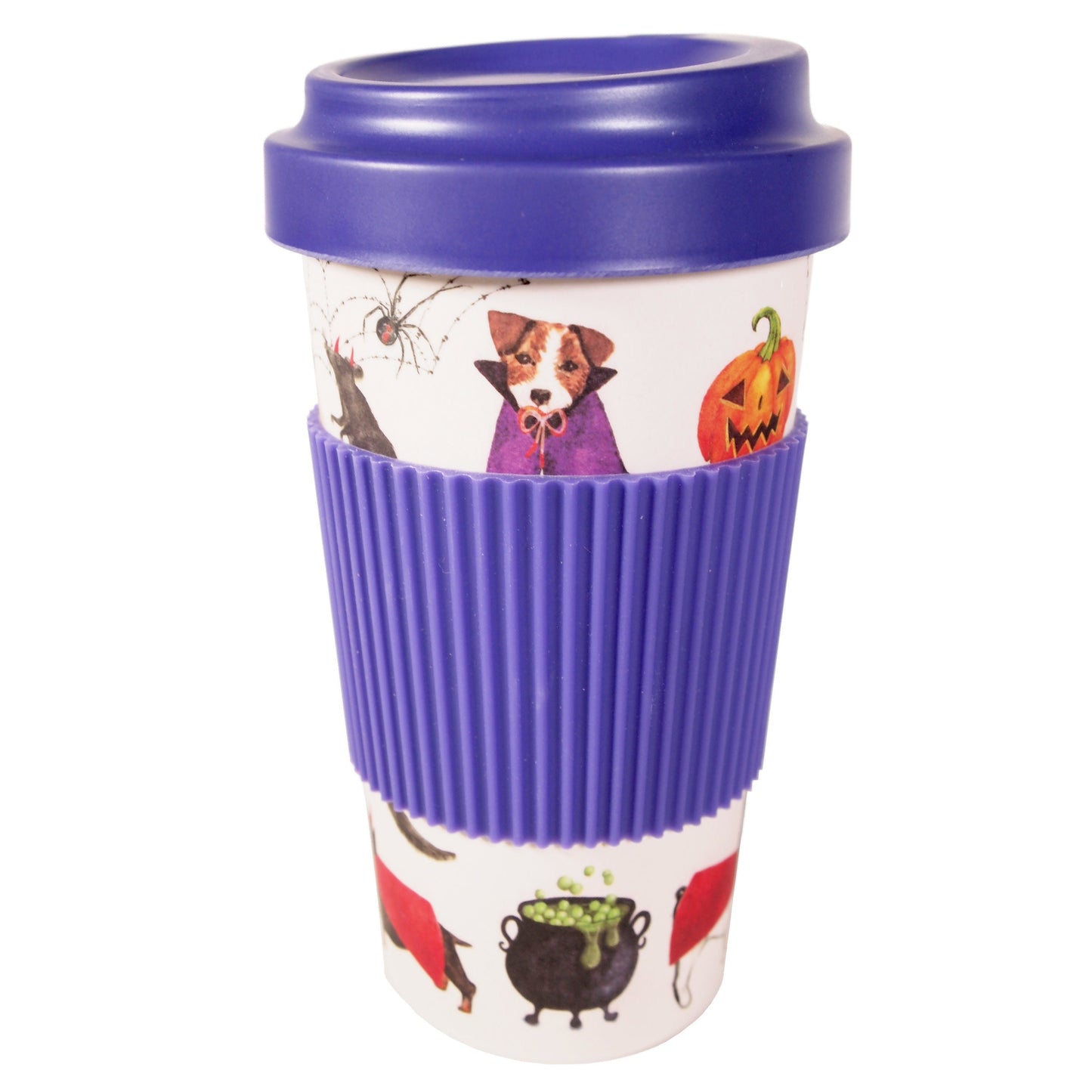 Dog and Cat Themed Travel Cup : Dogs and Cats in Halloween Costumes! - BPA Free