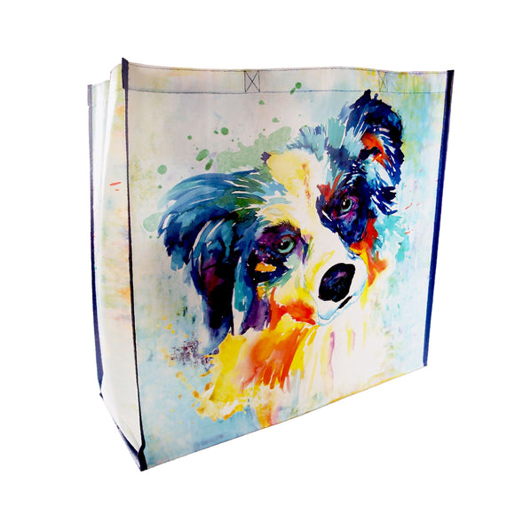 Reusable Eco Friendly Shopping/Gift Bag - Watercolor Sheep Dog