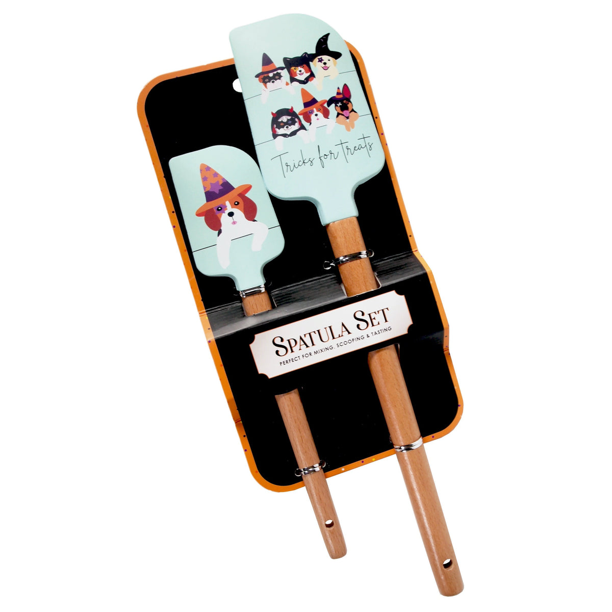 Halloween Dogs Spatula Set - Tricks For Treats - with Metric Conversion Chart - LEAGUE OF CRAFTY CANINES
