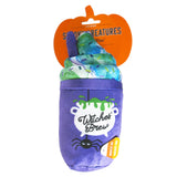 Halloween Dog Toy : Witches' Brew  - Purple + Green Plush Coffee Toy - LEAGUE OF CRAFTY CANINES