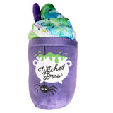 Halloween Dog Toy : Witches' Brew  - Purple + Green Plush Coffee Toy - LEAGUE OF CRAFTY CANINES