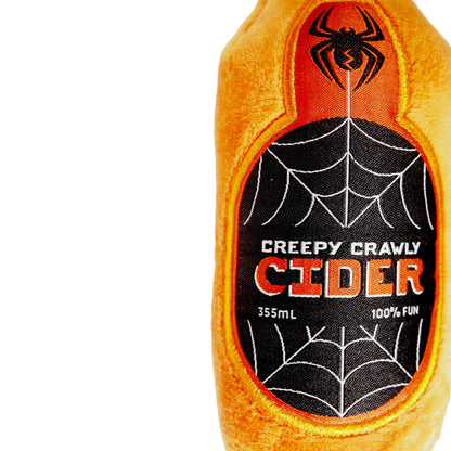 Halloween Dog Toy : Creepy Crawly Cider Plush Bottle