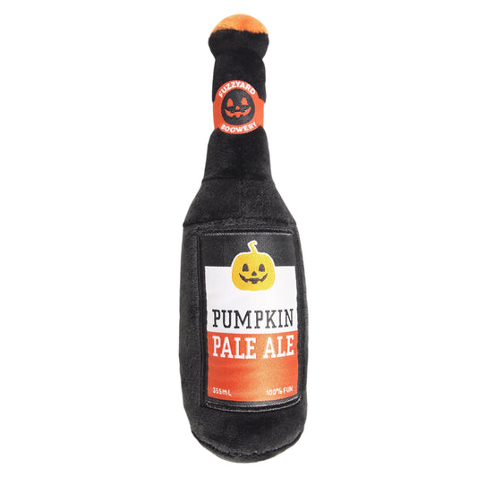 Halloween Dog Toy : Pumpkin Pale Ale Plush Bottle