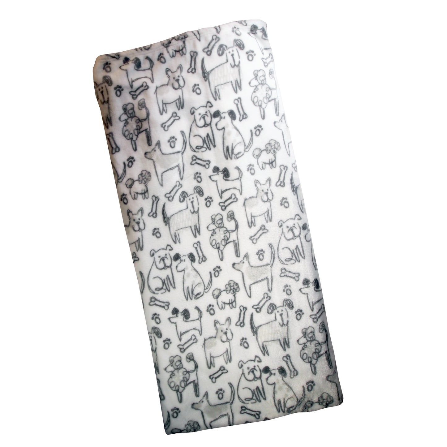 Blanket :  Dog Sketches - 50" x 70" - plush throw