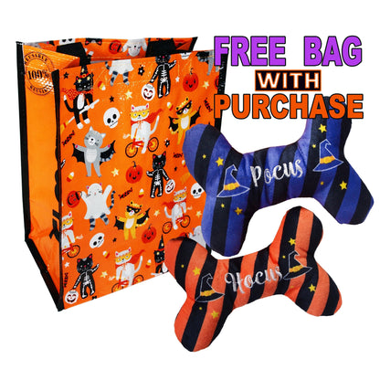 Halloween/Hocus & Pocus Fall Dog Toys - Plush Treat Bones