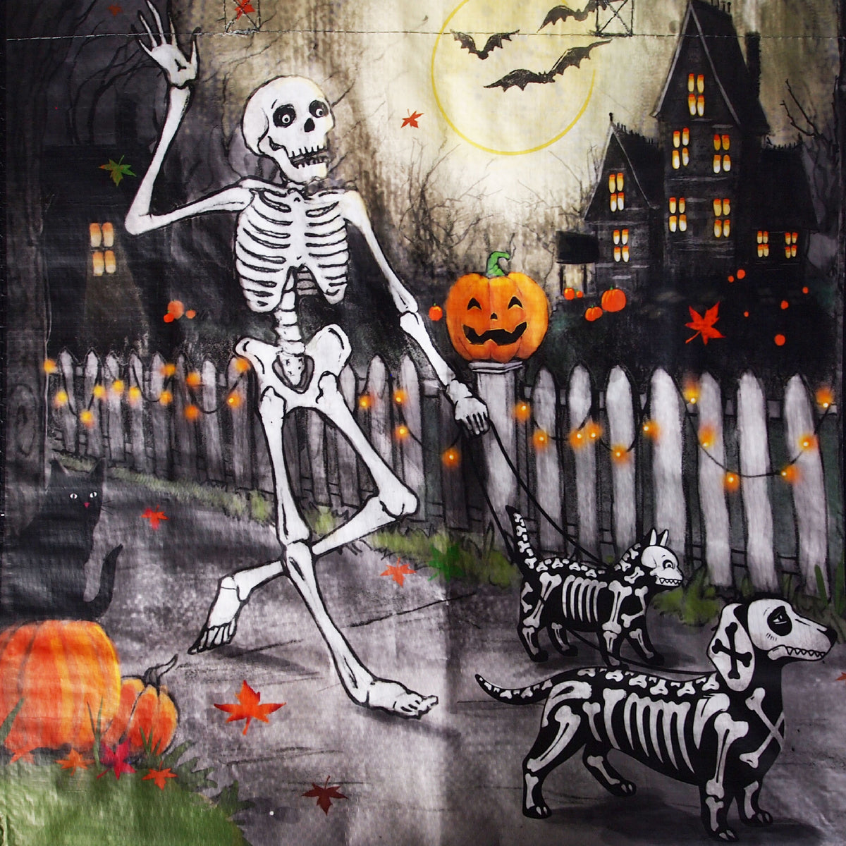 Reusable Eco Friendly Shopping / Gift Bag - Strolling Skeletons