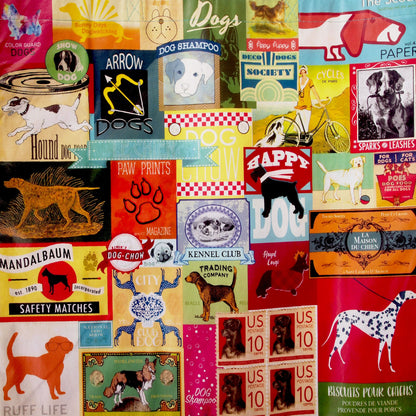 Reusable Eco Friendly Shopping/Gift Bag - Vintage Dog Food Labels