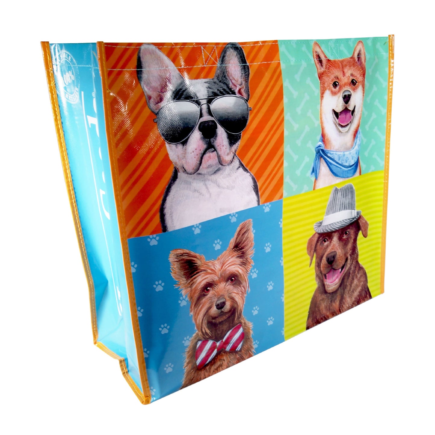 Reusable Eco Friendly Shopping/Gift Bag - Doggie Fab Four