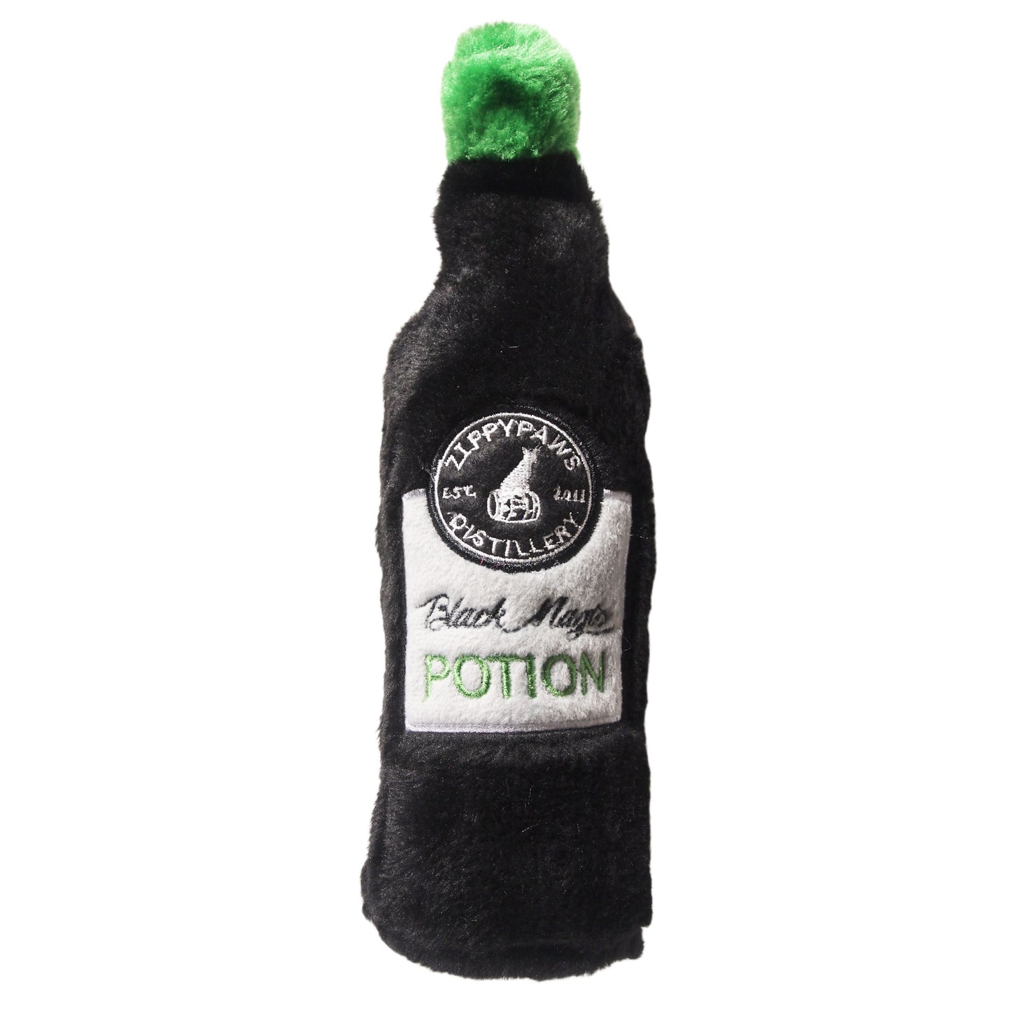 Dog Toy :  Black Magic Potion Plush Bottle