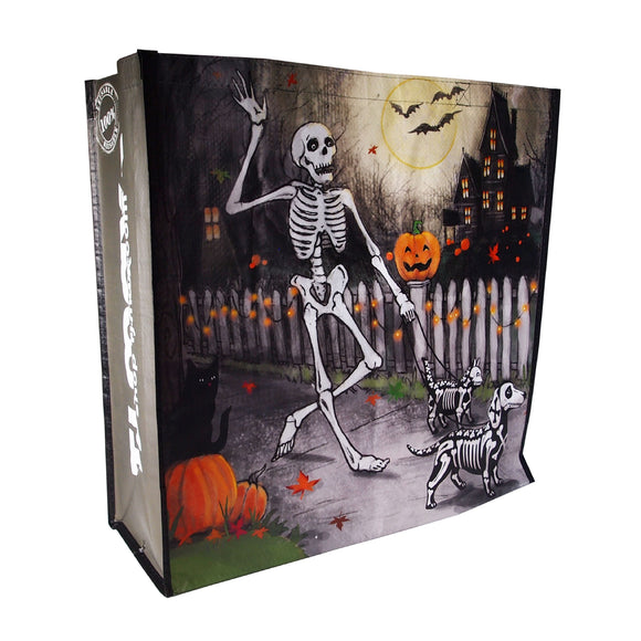 Reusable Eco Friendly Shopping / Gift Bag - Strolling Skeletons